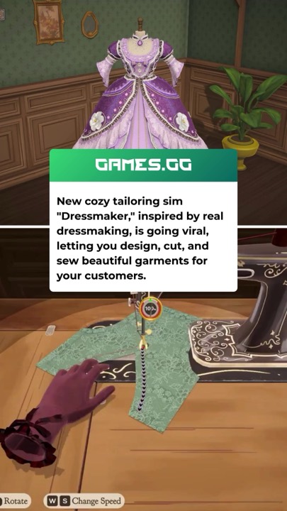 GAMES.GG TikTok news video post: Dressmaker