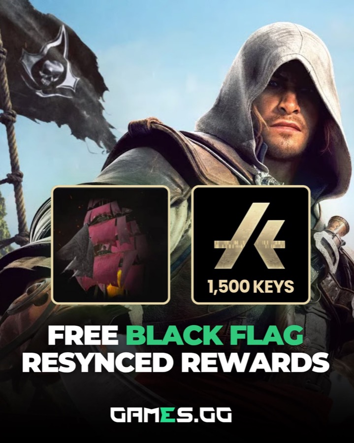 GAMES.GG Instagram giveaway post: AC Black Flag key giveaway